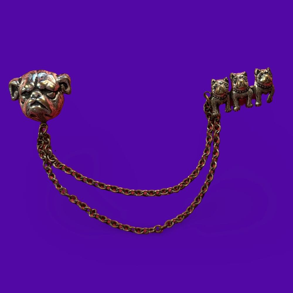 Vintage Bulldog Sweater Pin